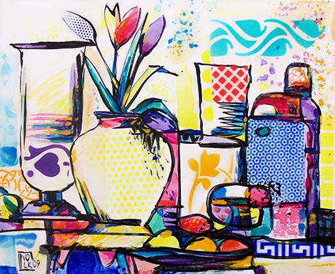 Gemälde lyrisch-naive Abstraktion