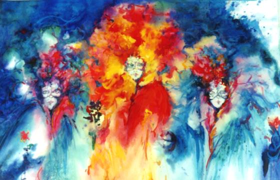 Gemälde Venedig-Karneval