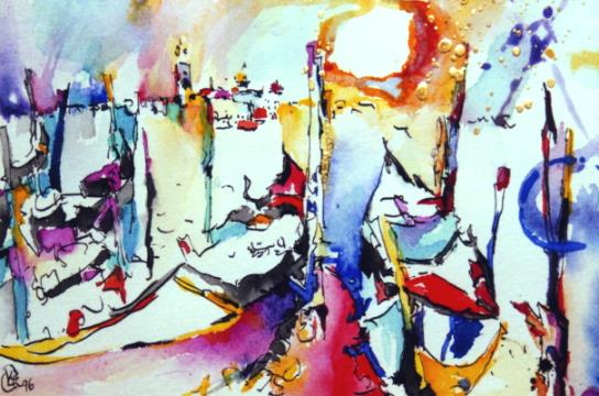 Gemälde Venedig-Karneval