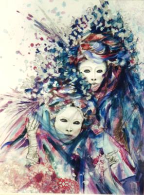 Gemälde Venedig-Karneval