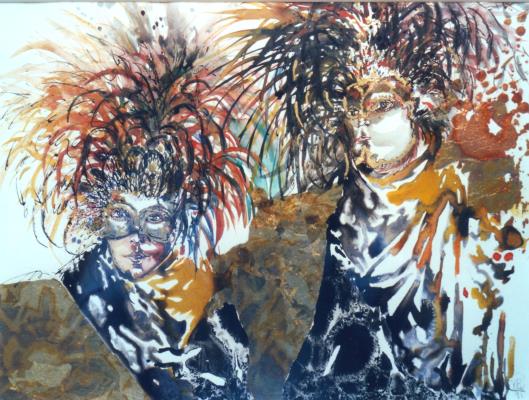 Gemälde Venedig-Karneval