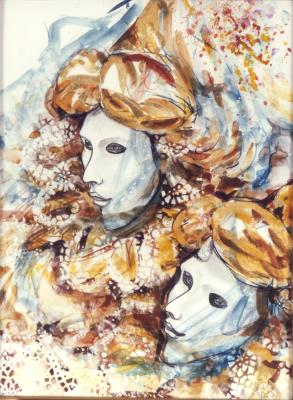 Gemälde Venedig-Karneval