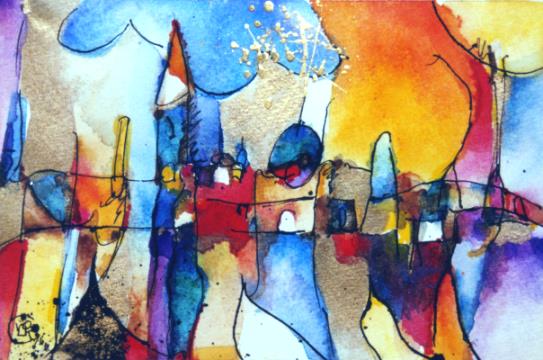 Gemälde Venedig-Karneval